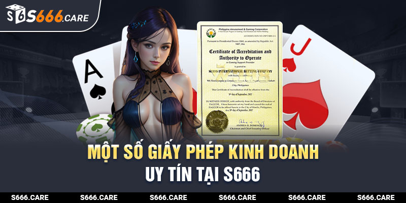 Một số giấy phép kinh doanh uy tín